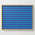 Bold Stripes in Double Blue Serving Tray Gallery Image 1