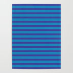Bold Stripes in Double Blue Poster Gallery Image 4