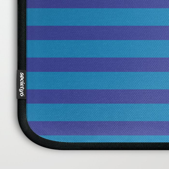 Bold Stripes in Double Blue Laptop Sleeve Gallery Image 3