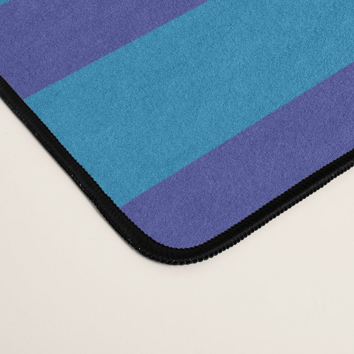 Bold Stripes in Double Blue Desk Mat Gallery Image 4