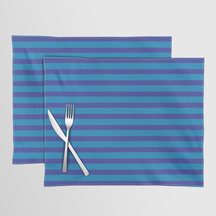 Bold Stripes in Double Blue Placemat Gallery Image 1