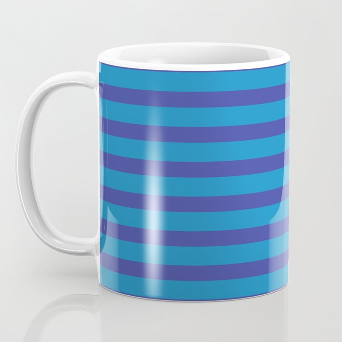 Bold Stripes in Double Blue Coffee Mug Gallery Image 3