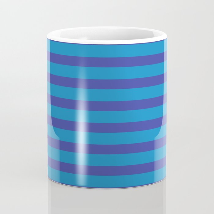 Bold Stripes in Double Blue Coffee Mug Gallery Image 4