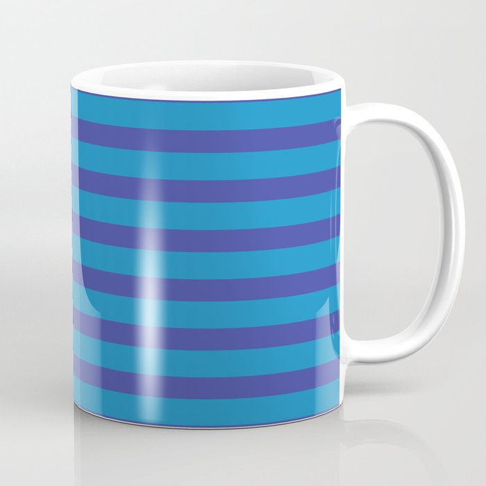 Bold Stripes in Double Blue Coffee Mug Gallery Image 1