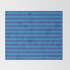 Bold Stripes in Double Blue Throw Blanket Gallery Image 2