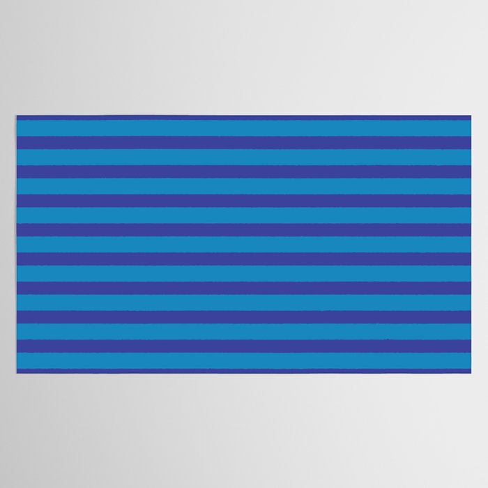 Bold Stripes in Double Blue Tablecloth Gallery Image 2