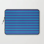Bold Stripes in Double Blue Laptop Sleeve Gallery Image 1