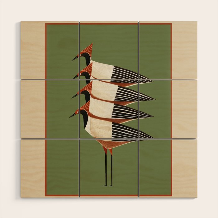 Four Birds I Wood Wall Art Gallery Image 1