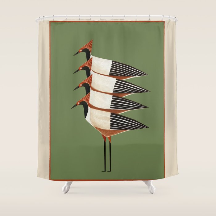 Four Birds I Shower Curtain Gallery Image 1