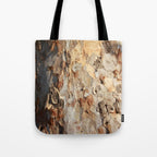 Eucalyptus Tree Peeling Bark Abstract Tote Bag Gallery Image 1