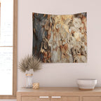 Eucalyptus Tree Peeling Bark Abstract Wall Tapestry Gallery Image 2