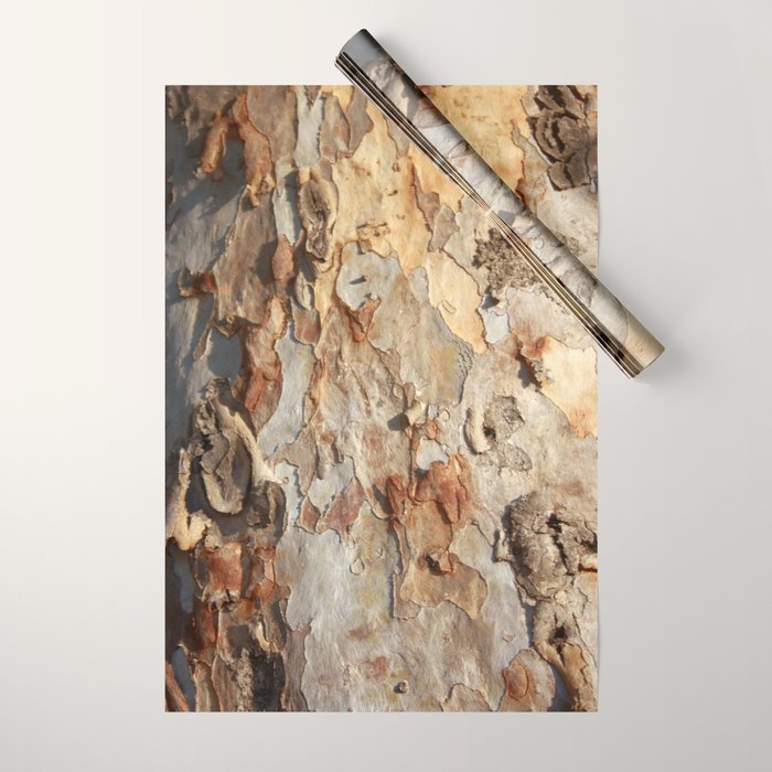 Eucalyptus Tree Peeling Bark Abstract Wrapping Paper Gallery Image 1
