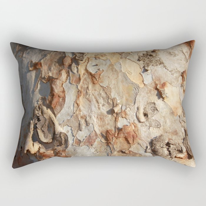 Eucalyptus Tree Peeling Bark Abstract Rectangular Pillow Gallery Image 2