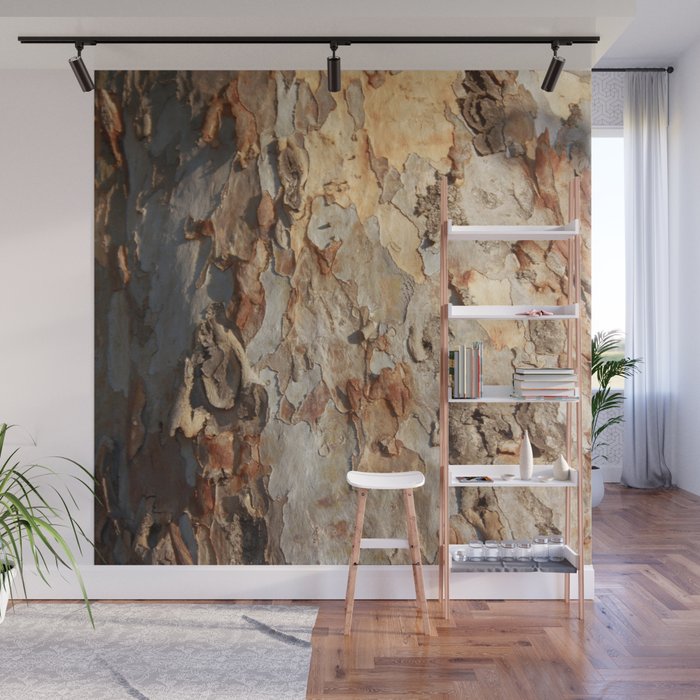 Eucalyptus Tree Peeling Bark Abstract Wall Mural Gallery Image 1