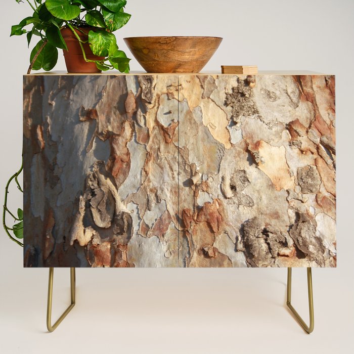 Eucalyptus Tree Peeling Bark Abstract Credenza Gallery Image 1