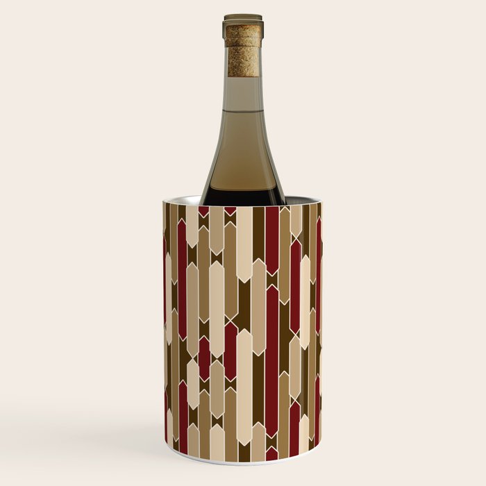 Modern Tabs in Brown, Burgundy and Tan Wine Chiller Gallery Image 2