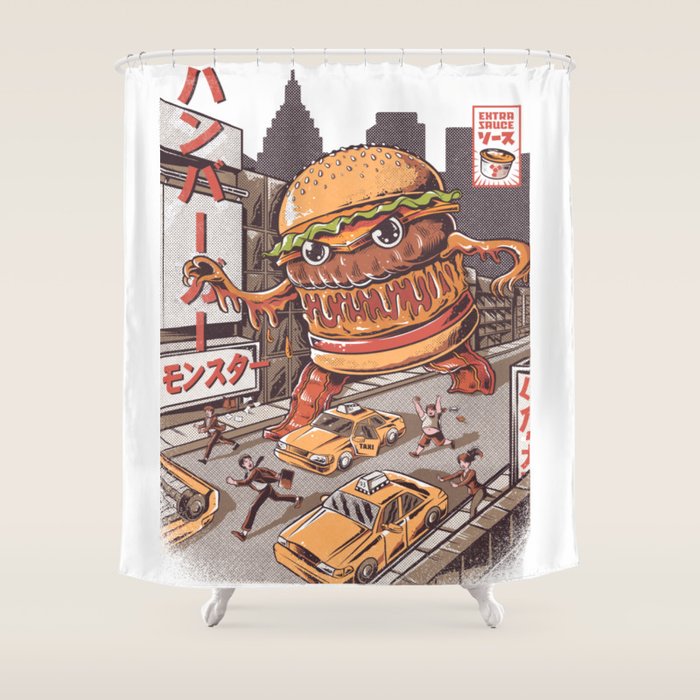 Burgerzilla Shower Curtain Gallery Image 1