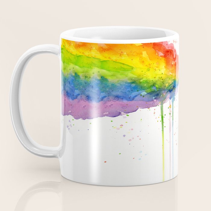 T-Rex Dinosaur Vomits Rainbow Coffee Mug Gallery Image 3