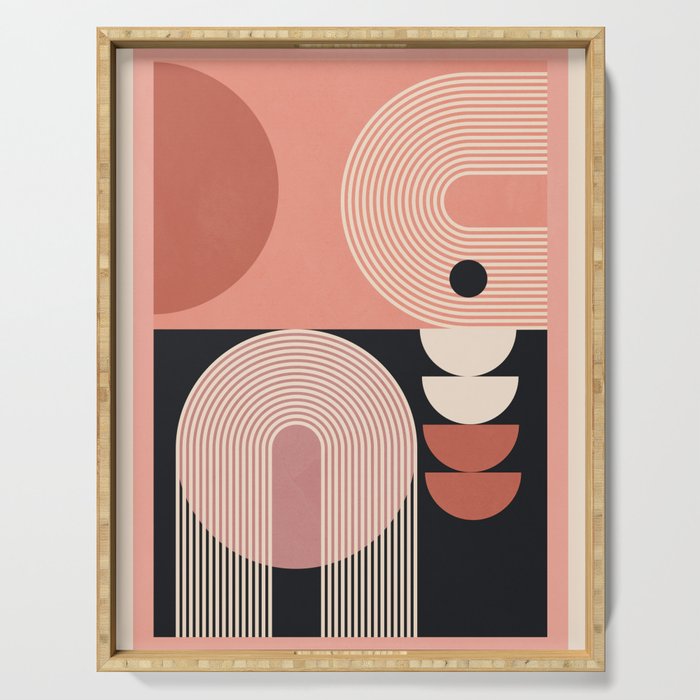 Abstract Geometric Shapes 209 Serving Tray Gallery Image 1