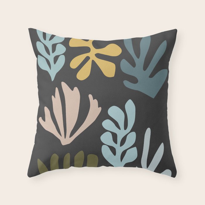 Seagrass - dusk Throw Pillow Gallery Image 1