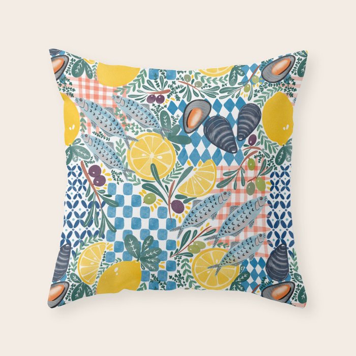 Citrus Coastal Adventure Throw Pillow Gallery Image 6