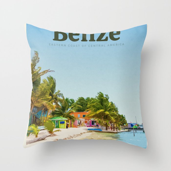 Visit Belize  Throw Pillow Gallery Image 6
