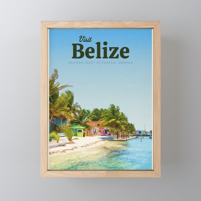 Visit Belize  Mini Art Print Gallery Image 1