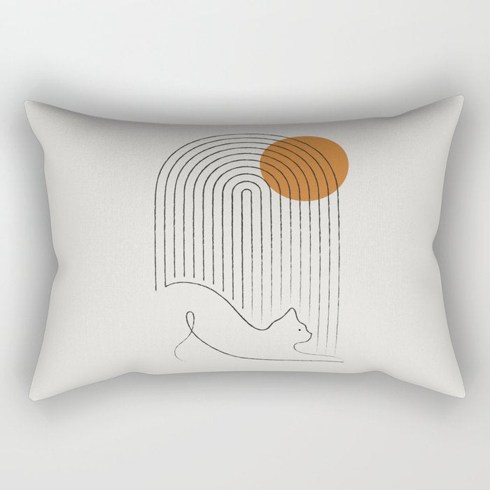 Cat Landscape 152 Rectangular Pillow Gallery Image 2