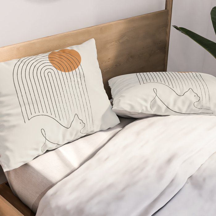 Cat Landscape 152 Pillow Sham Gallery Image 2