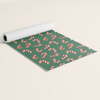 Candy Canes - Green Yoga Mat Gallery Image 2