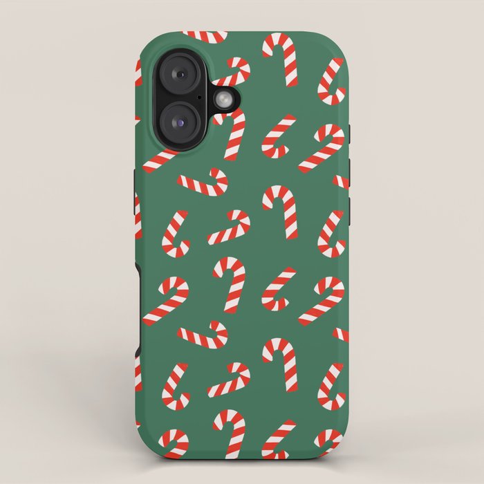 Candy Canes - Green iPhone Case Gallery Image 1