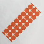 Whole Lotta Circles - Modern Retro Orange Geometric Pattern Yoga Mat Gallery Image 1