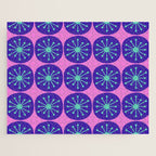 Mid Century Modern Atomic Dots Retro Pattern Purple Pink Jigsaw Puzzle Gallery Image 1