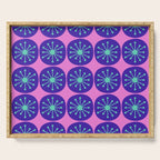 Mid Century Modern Atomic Dots Retro Pattern Purple Pink Serving Tray Gallery Image 1
