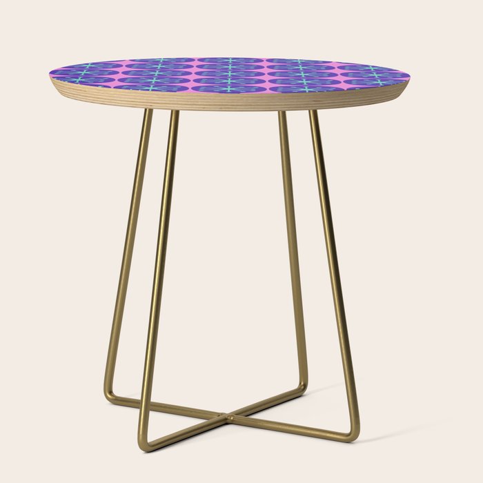 Mid Century Modern Atomic Dots Retro Pattern Purple Pink Side Table Gallery Image 1