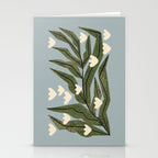 Reaching Tulips (Pale Blue) Stationery Card Gallery Image 2