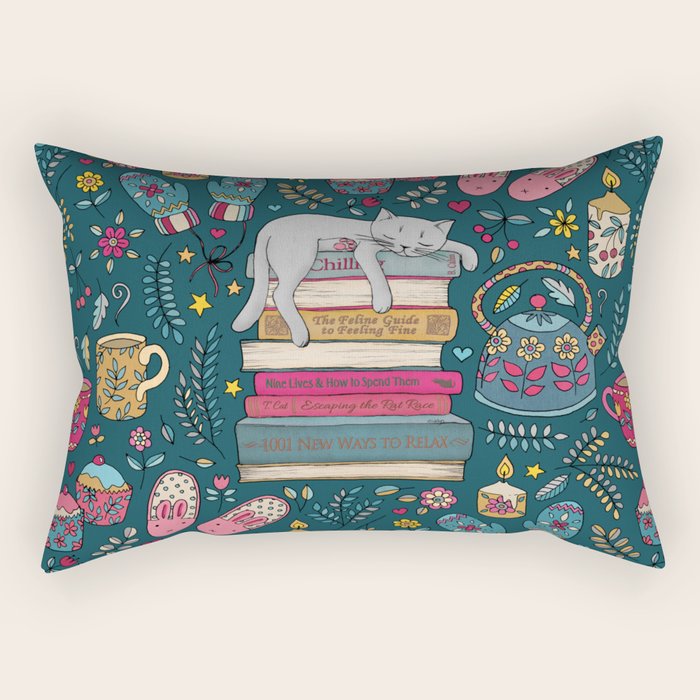 How to Hygge Like a Cat Rectangular Pillow Gallery Image 2