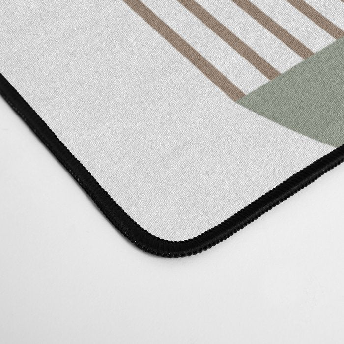 Lines and Shapes in Moss and Lilac Desk Mat Gallery Image 4