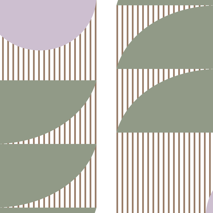 Lines and Shapes in Moss and Lilac Coffee Mug Gallery Image 2