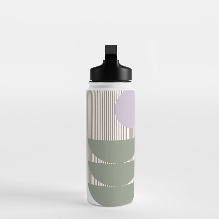 Lines and Shapes in Moss and Lilac Water Bottle Gallery Image 3