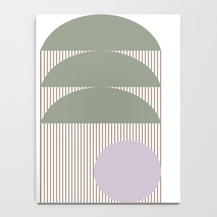 Lines and Shapes in Moss and Lilac Notebook Gallery Image 4