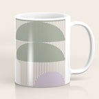 Lines and Shapes in Moss and Lilac Coffee Mug Gallery Image 1
