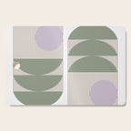 Lines and Shapes in Moss and Lilac Cutting Board Gallery Image 1