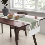 Lines and Shapes in Moss and Lilac Table Runner Gallery Image 2