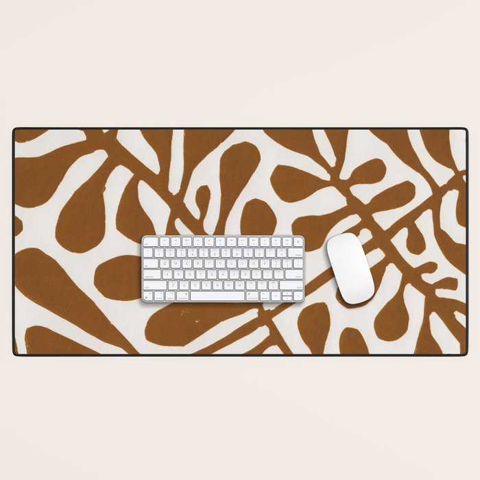 Linocut Plant #2 Desk Mat Gallery Image 1