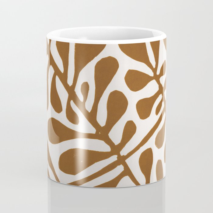 Linocut Plant #2 Coffee Mug Gallery Image 4