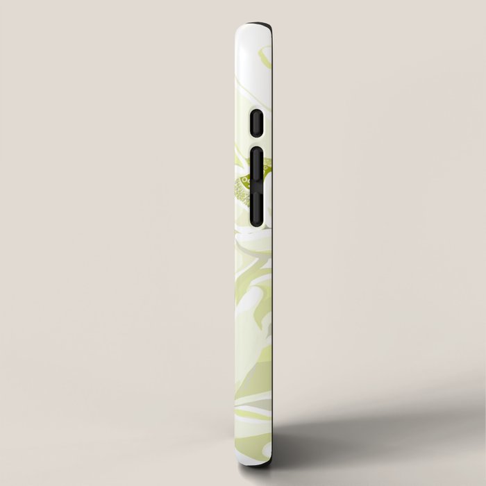 Large white flowers on white background iPhone Case Gallery Image 2