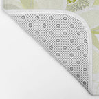 Large white flowers on white background Bath Mat Gallery Image 2