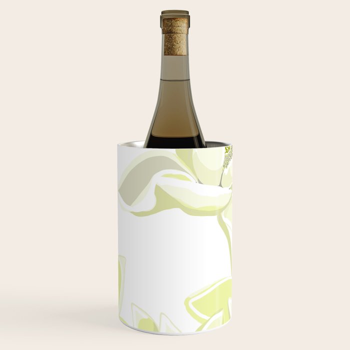 Large white flowers on white background Wine Chiller Gallery Image 2