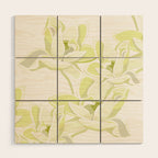 Large white flowers on white background Wood Wall Art Gallery Image 1